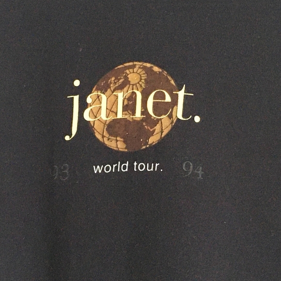 1993 Janet Jackson World Tour T-shirt, black, L - Picture 6 of 13